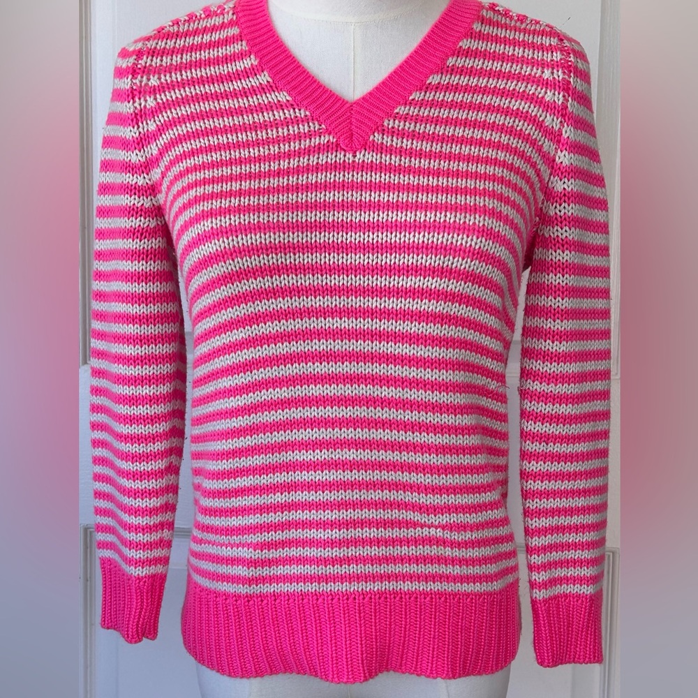 J. Crew V-Neck Chunky Knit Sweater Size XS